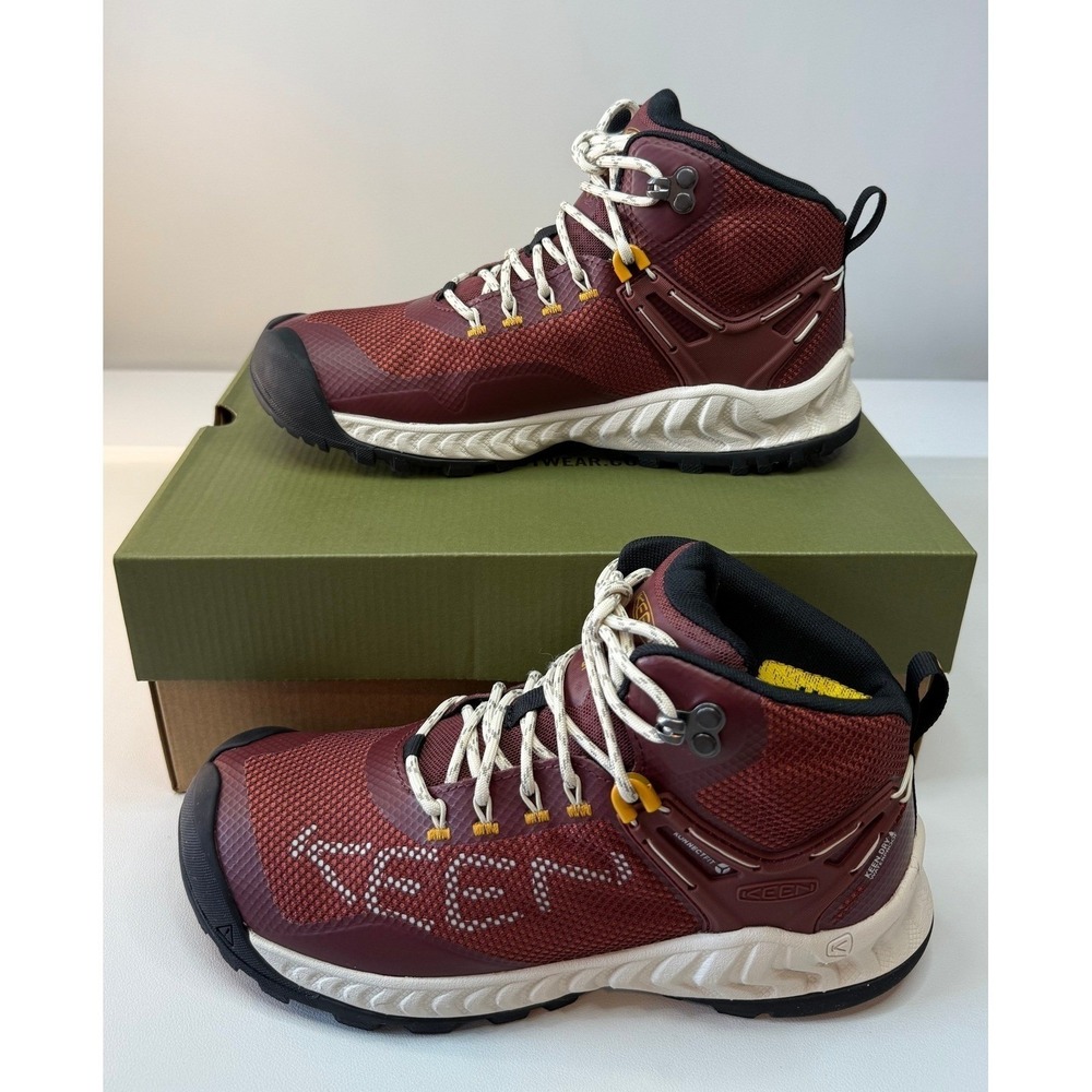 KEEN NXIS EVO Mid Hiking Boots Andorra Golden Yellow 1027793 Womens 7.5 NEW